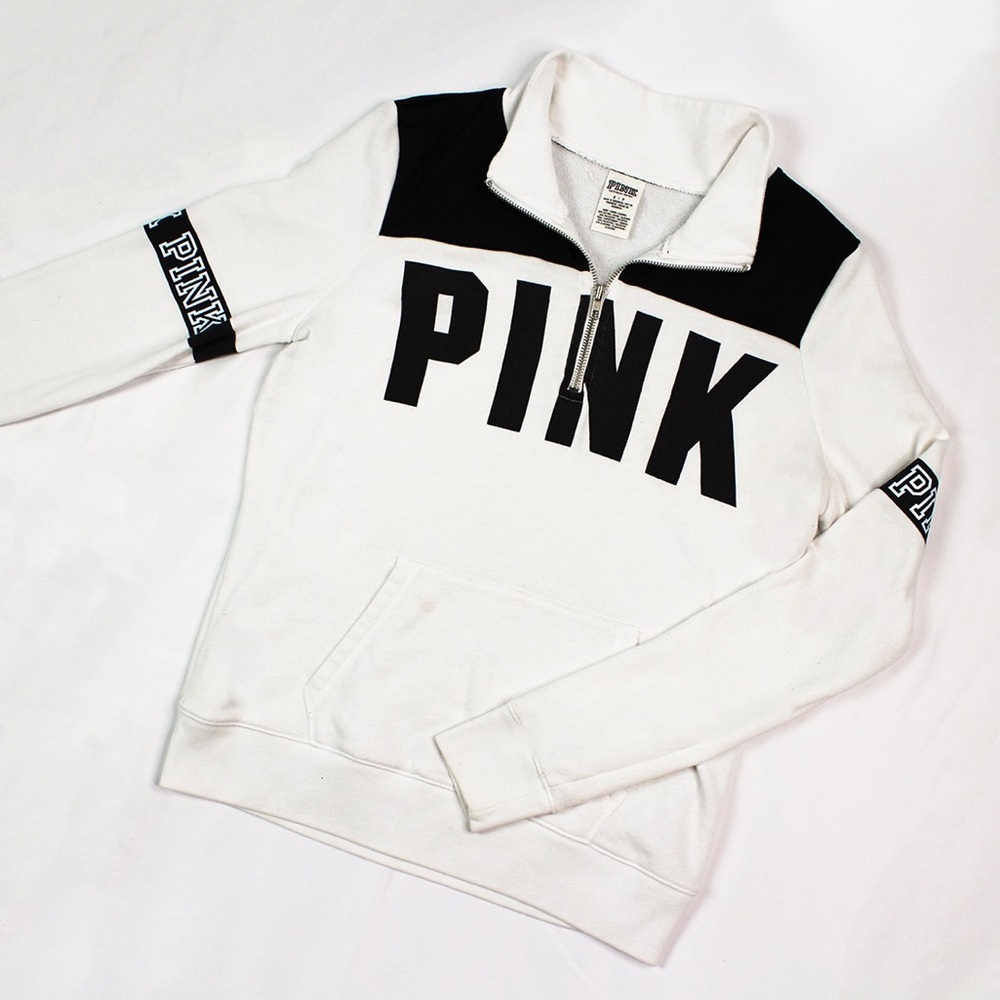 Pink Victoria’s Secret Quarter Zip Sweater